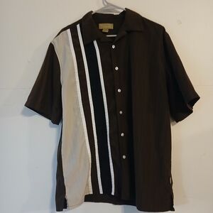 Cabana L Button Down Brown Shirt
